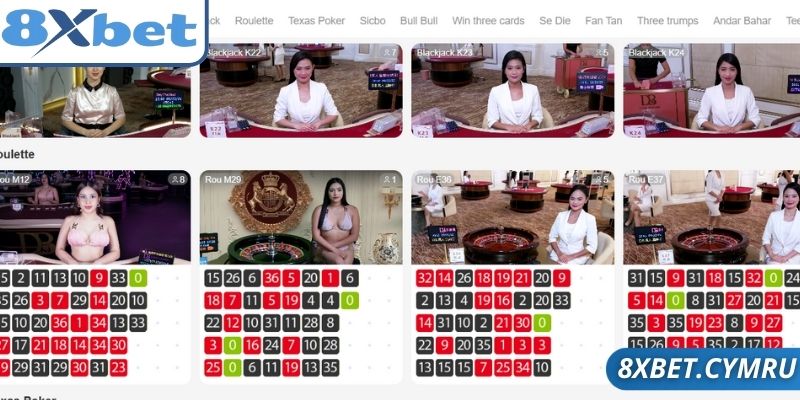 Casino 8xbet đầu tư các bàn cược kịch tính, truyền hình sắc nét