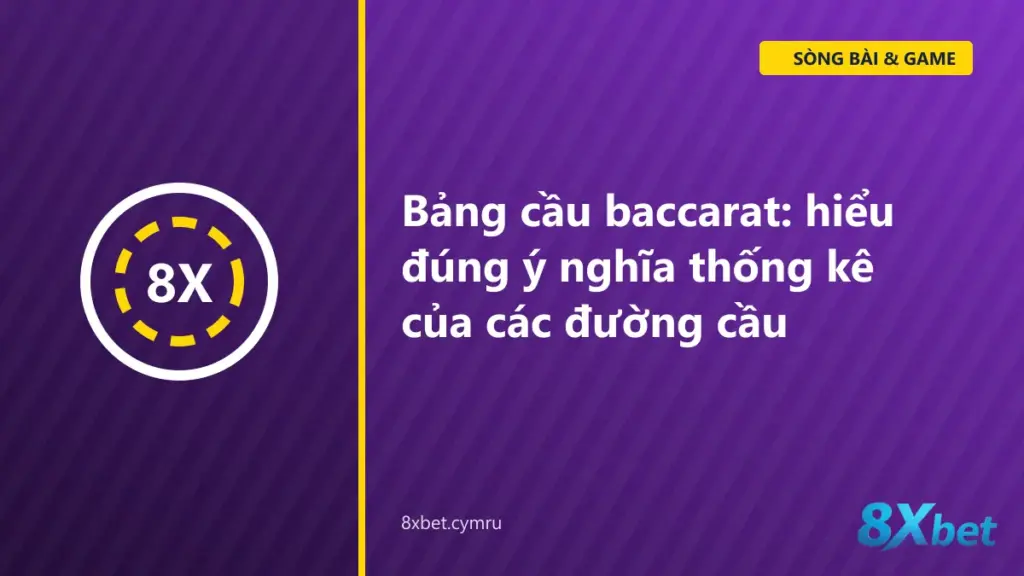 Bảng cầu baccarat với các ô tròn đỏ và xanh xếp theo cột trên màn hình bàn chơi trực tiếp