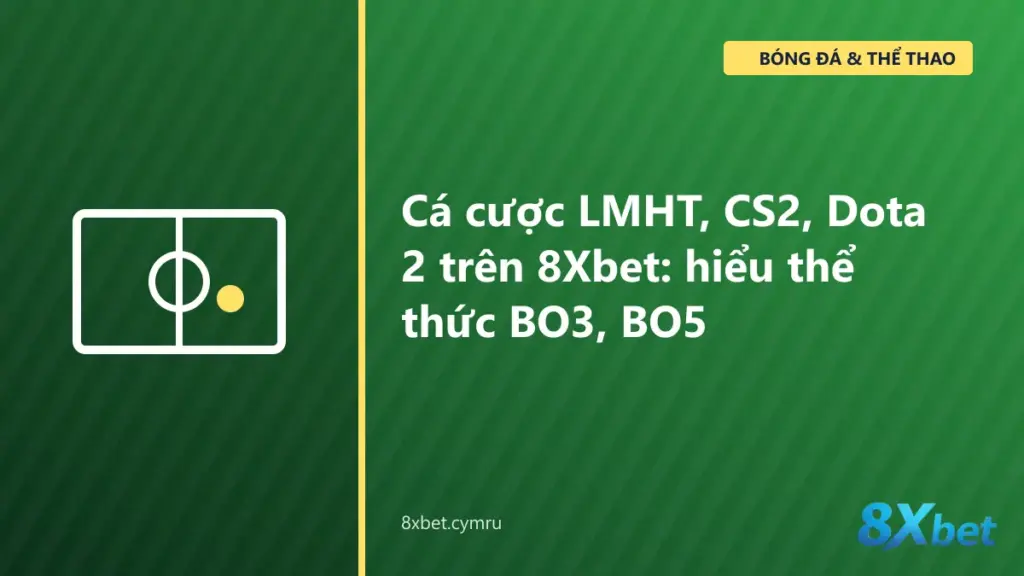 Trang eSports 8Xbet trên di động hiển thị các trận LMHT theo thể thức BO3 và BO5