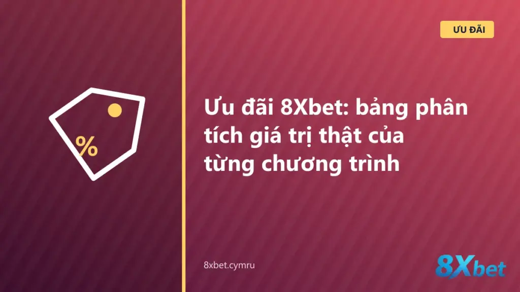 Bảng phân tích ưu đãi 8Xbet: thưởng chào mừng, hoàn trả, bảo hiểm cược đầu, check-in và cấp VIP